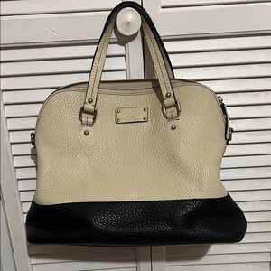 Kate Spade Black and Cream Satchel
